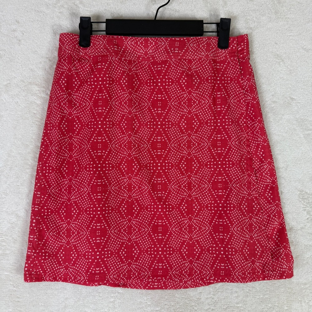 Rip‎ Skirt Hawaii Red Geometric Print A-Line Mini Skirt Women's Small Summer